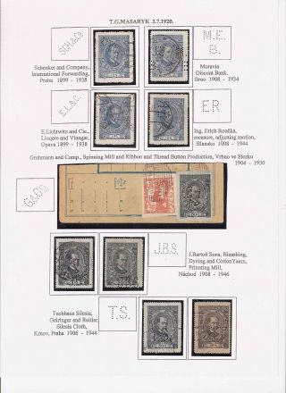 LOCHUNGEN AUF TSCHECHOSLOWAKISCHEN BRIEFMARKEN 1918-1939, 1945-1954 – Blatt 23