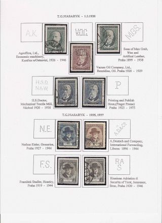 LOCHUNGEN AUF TSCHECHOSLOWAKISCHEN BRIEFMARKEN 1918-1939, 1945-1954 – Blatt 24