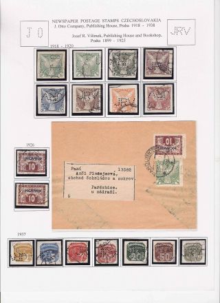 LOCHUNGEN AUF TSCHECHOSLOWAKISCHEN BRIEFMARKEN 1918-1939, 1945-1954 – Blatt 25