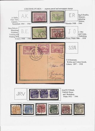 LOCHUNGEN AUF TSCHECHOSLOWAKISCHEN BRIEFMARKEN 1918-1939, 1945-1954 – Blatt 26