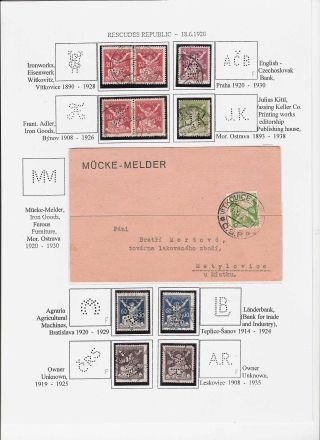 LOCHUNGEN AUF TSCHECHOSLOWAKISCHEN BRIEFMARKEN 1918-1939, 1945-1954 – Blatt 29