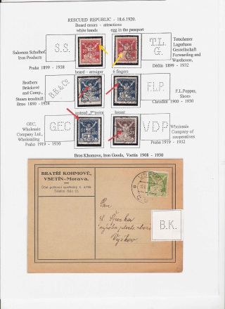 LOCHUNGEN AUF TSCHECHOSLOWAKISCHEN BRIEFMARKEN 1918-1939, 1945-1954 – Blatt 30