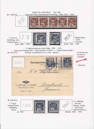 LOCHUNGEN AUF TSCHECHOSLOWAKISCHEN BRIEFMARKEN 1918-1939, 1945-1954 – Blatt 31