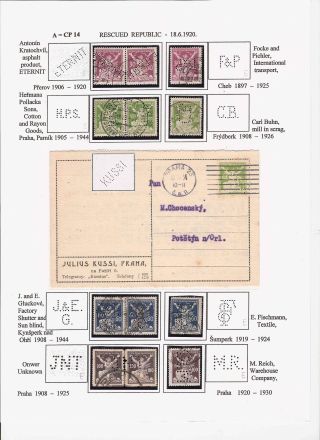 LOCHUNGEN AUF TSCHECHOSLOWAKISCHEN BRIEFMARKEN 1918-1939, 1945-1954 – Blatt 32
