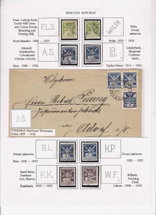 LOCHUNGEN AUF TSCHECHOSLOWAKISCHEN BRIEFMARKEN 1918-1939, 1945-1954 – Blatt 34