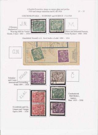 LOCHUNGEN AUF TSCHECHOSLOWAKISCHEN BRIEFMARKEN 1918-1939, 1945-1954 – Blatt 37
