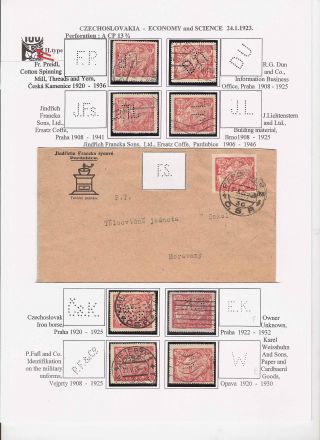 LOCHUNGEN AUF TSCHECHOSLOWAKISCHEN BRIEFMARKEN 1918-1939, 1945-1954 – Blatt 40