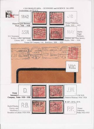 LOCHUNGEN AUF TSCHECHOSLOWAKISCHEN BRIEFMARKEN 1918-1939, 1945-1954 – Blatt 41