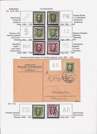 LOCHUNGEN AUF TSCHECHOSLOWAKISCHEN BRIEFMARKEN 1918-1939, 1945-1954 – Blatt 44