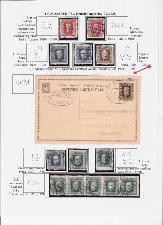 LOCHUNGEN AUF TSCHECHOSLOWAKISCHEN BRIEFMARKEN 1918-1939, 1945-1954 – Blatt 46