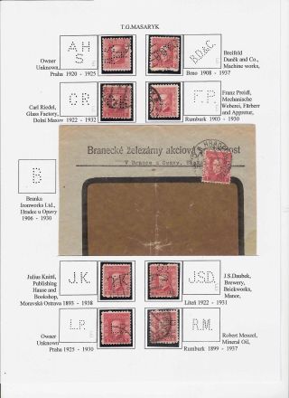 LOCHUNGEN AUF TSCHECHOSLOWAKISCHEN BRIEFMARKEN 1918-1939, 1945-1954 – Blatt 48