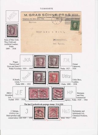 LOCHUNGEN AUF TSCHECHOSLOWAKISCHEN BRIEFMARKEN 1918-1939, 1945-1954 – Blatt 52
