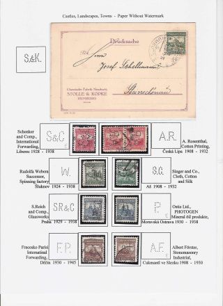 LOCHUNGEN AUF TSCHECHOSLOWAKISCHEN BRIEFMARKEN 1918-1939, 1945-1954 – Blatt 54