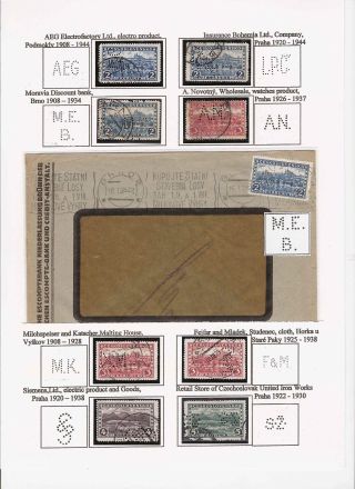 LOCHUNGEN AUF TSCHECHOSLOWAKISCHEN BRIEFMARKEN 1918-1939, 1945-1954 – Blatt 57