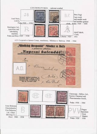 LOCHUNGEN AUF TSCHECHOSLOWAKISCHEN BRIEFMARKEN 1918-1939, 1945-1954 – Blatt 61