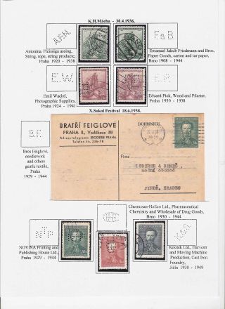 LOCHUNGEN AUF TSCHECHOSLOWAKISCHEN BRIEFMARKEN 1918-1939, 1945-1954 – Blatt 64