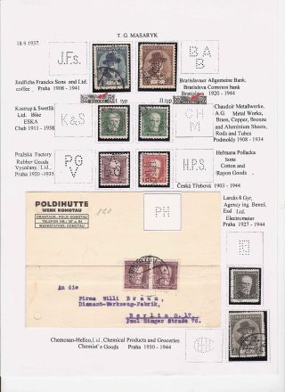 LOCHUNGEN AUF TSCHECHOSLOWAKISCHEN BRIEFMARKEN 1918-1939, 1945-1954 – Blatt 65