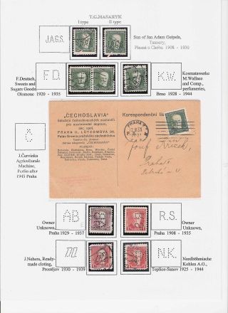 LOCHUNGEN AUF TSCHECHOSLOWAKISCHEN BRIEFMARKEN 1918-1939, 1945-1954 – Blatt 66