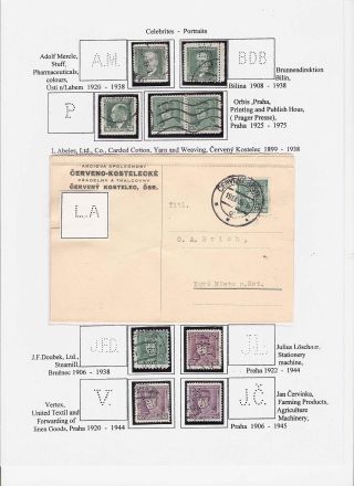 LOCHUNGEN AUF TSCHECHOSLOWAKISCHEN BRIEFMARKEN 1918-1939, 1945-1954 – Blatt 69
