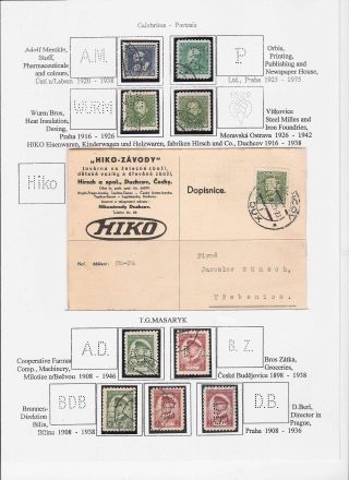 LOCHUNGEN AUF TSCHECHOSLOWAKISCHEN BRIEFMARKEN 1918-1939, 1945-1954 – Blatt 70
