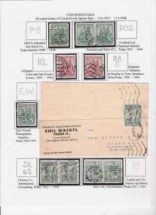 LOCHUNGEN AUF TSCHECHOSLOWAKISCHEN BRIEFMARKEN 1918-1939, 1945-1954 – Blatt 71