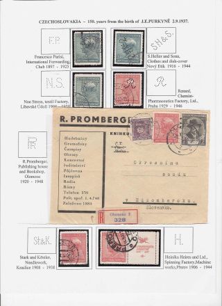 LOCHUNGEN AUF TSCHECHOSLOWAKISCHEN BRIEFMARKEN 1918-1939, 1945-1954 – Blatt 73