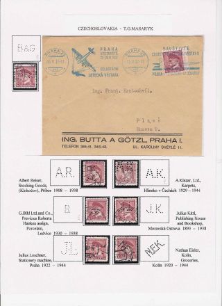 LOCHUNGEN AUF TSCHECHOSLOWAKISCHEN BRIEFMARKEN 1918-1939, 1945-1954 – Blatt 74