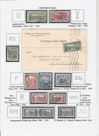 LOCHUNGEN AUF TSCHECHOSLOWAKISCHEN BRIEFMARKEN 1918-1939, 1945-1954 – Blatt 75