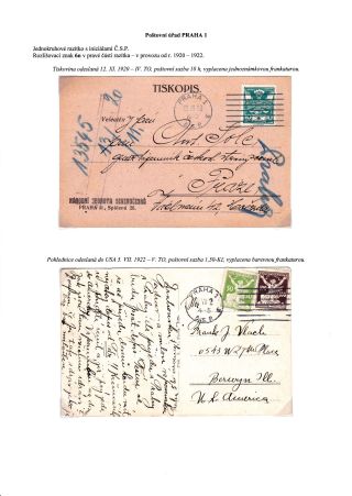 POSTMARKS OF "UNIVERSAL" MACHINE ON THE TERRITORY OF CZECHOSLOVAKIA 1920-1947 – sheet 3