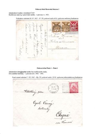 POSTMARKS OF "UNIVERSAL" MACHINE ON THE TERRITORY OF CZECHOSLOVAKIA 1920-1947 – sheet 13