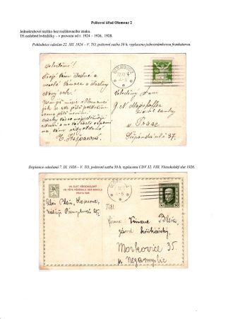 POSTMARKS OF "UNIVERSAL" MACHINE ON THE TERRITORY OF CZECHOSLOVAKIA 1920-1947 – sheet 14
