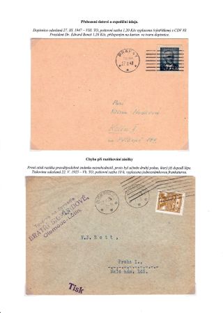 POSTMARKS OF "UNIVERSAL" MACHINE ON THE TERRITORY OF CZECHOSLOVAKIA 1920-1947 – sheet 16