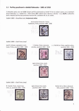 PERFINS FROM THE TERRITORY OF CZECHOSLOVAKIA 1881-1949 – sheet 3