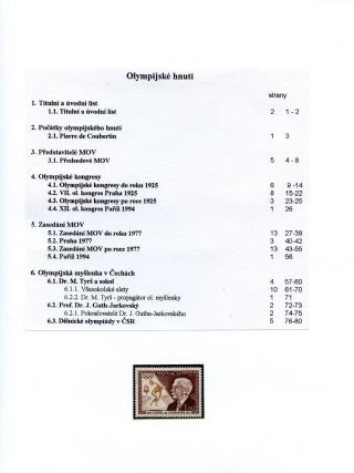 OLYMPIC MOVEMENT – sheet 2