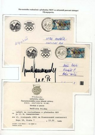 OLYMPSPORT A PŘEDSEDA MOV PAN J.A.SAMARANCH – list 7