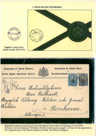 BULGARIAN PALACE POSTMARKS 1890-1946 – sheet 16