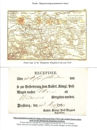 POSTMASTER`S RECEIPTS FROM NORTHERN HUNGARY – sheet 2
