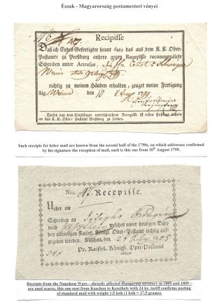 POSTMASTER`S RECEIPTS FROM NORTHERN HUNGARY – sheet 8