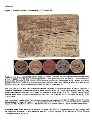 PRAG - GROSSE AUSSTELLUNGEN 1891-1937 – Blatt 1