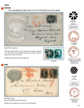 DIE PROGRESSION DER NEW YORK POSTSTEMPELN AUF AUSLANDSSENDUNGEN 1870-1878 – Blatt 7
