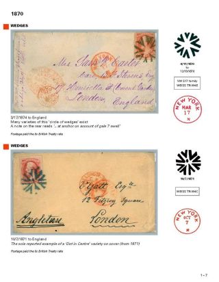 DIE PROGRESSION DER NEW YORK POSTSTEMPELN AUF AUSLANDSSENDUNGEN 1870-1878 – Blatt 8