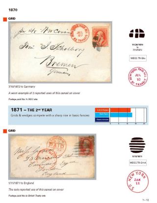 DIE PROGRESSION DER NEW YORK POSTSTEMPELN AUF AUSLANDSSENDUNGEN 1870-1878 – Blatt 13