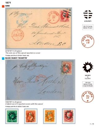 DIE PROGRESSION DER NEW YORK POSTSTEMPELN AUF AUSLANDSSENDUNGEN 1870-1878 – Blatt 16