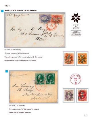 DIE PROGRESSION DER NEW YORK POSTSTEMPELN AUF AUSLANDSSENDUNGEN 1870-1878 – Blatt 22