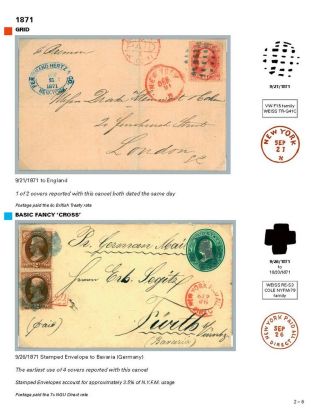DIE PROGRESSION DER NEW YORK POSTSTEMPELN AUF AUSLANDSSENDUNGEN 1870-1878 – Blatt 23