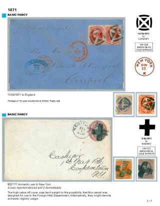 DIE PROGRESSION DER NEW YORK POSTSTEMPELN AUF AUSLANDSSENDUNGEN 1870-1878 – Blatt 24
