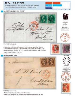 DIE PROGRESSION DER NEW YORK POSTSTEMPELN AUF AUSLANDSSENDUNGEN 1870-1878 – Blatt 26