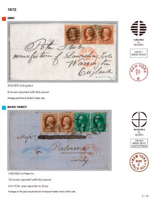 DIE PROGRESSION DER NEW YORK POSTSTEMPELN AUF AUSLANDSSENDUNGEN 1870-1878 – Blatt 30