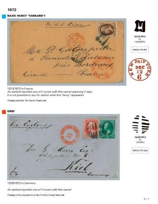 DIE PROGRESSION DER NEW YORK POSTSTEMPELN AUF AUSLANDSSENDUNGEN 1870-1878 – Blatt 34