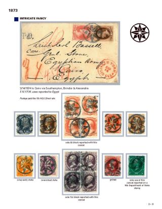 DIE PROGRESSION DER NEW YORK POSTSTEMPELN AUF AUSLANDSSENDUNGEN 1870-1878 – Blatt 42